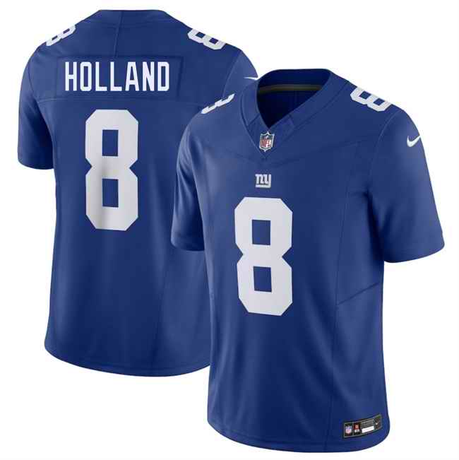 Men's New York Giants #8 Jevon Holland Blue 2025 F.U.S.E. Vapor Untouchable Limited Stitched Jersey